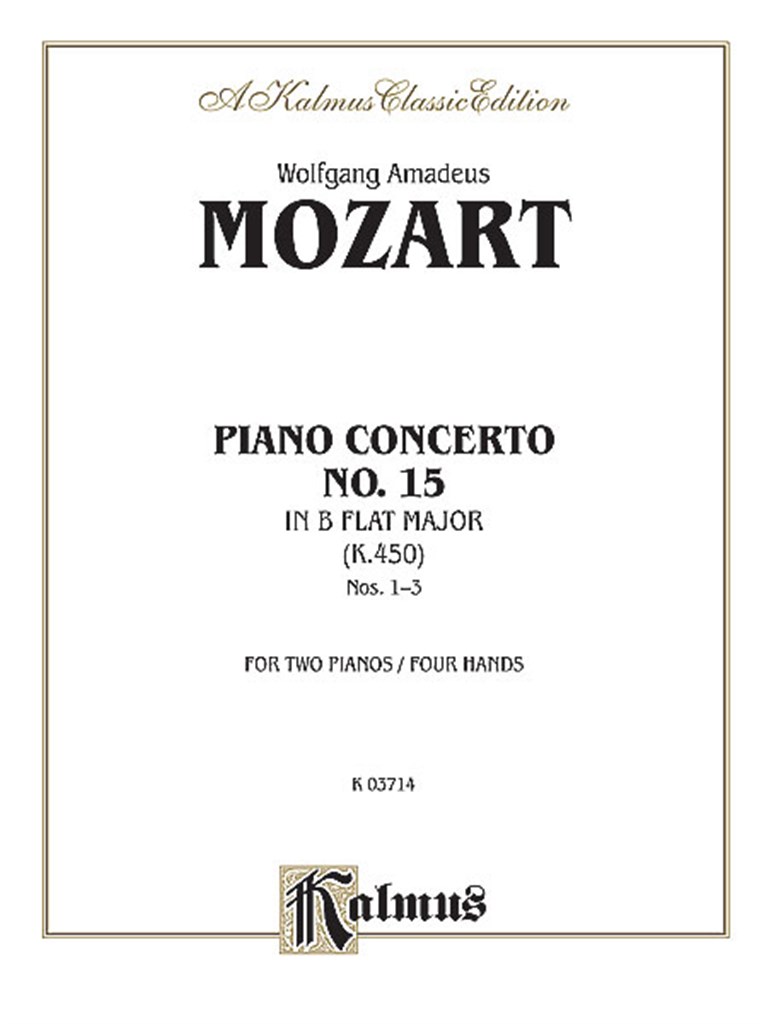 Piano Concerto No. 15 in B-Flat, K. 450